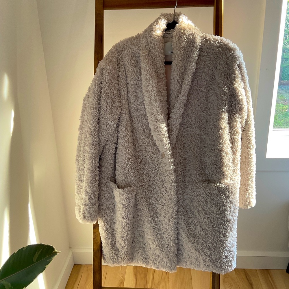 Aritzia Cream Teddy Jacket
